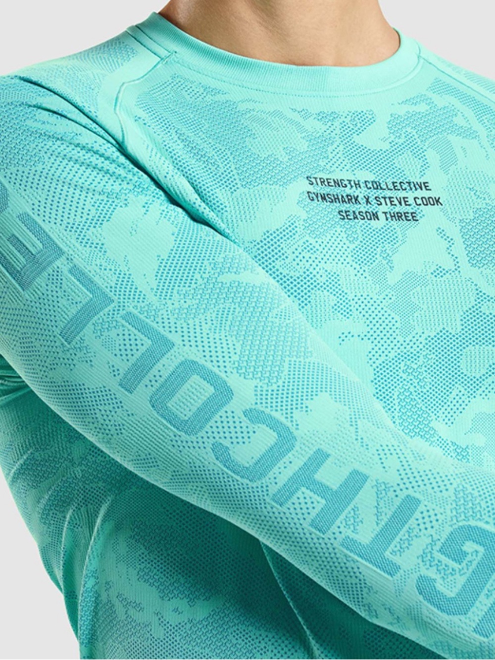 Gymshark x Steve Cook Collab Sz S Mens Long Sleeve Tee Seamless T-shirt athletic